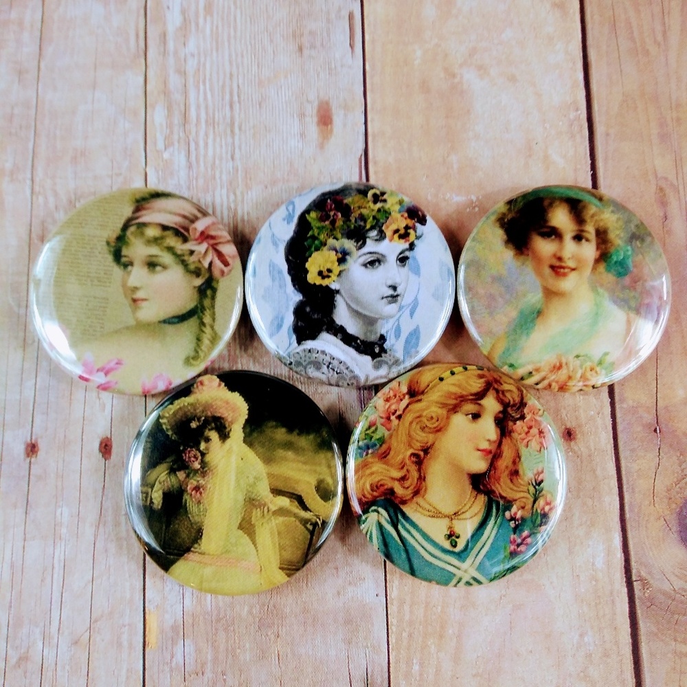 5pc Magnet Set Victorian Ladies